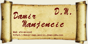 Damir Manjenčić vizit kartica